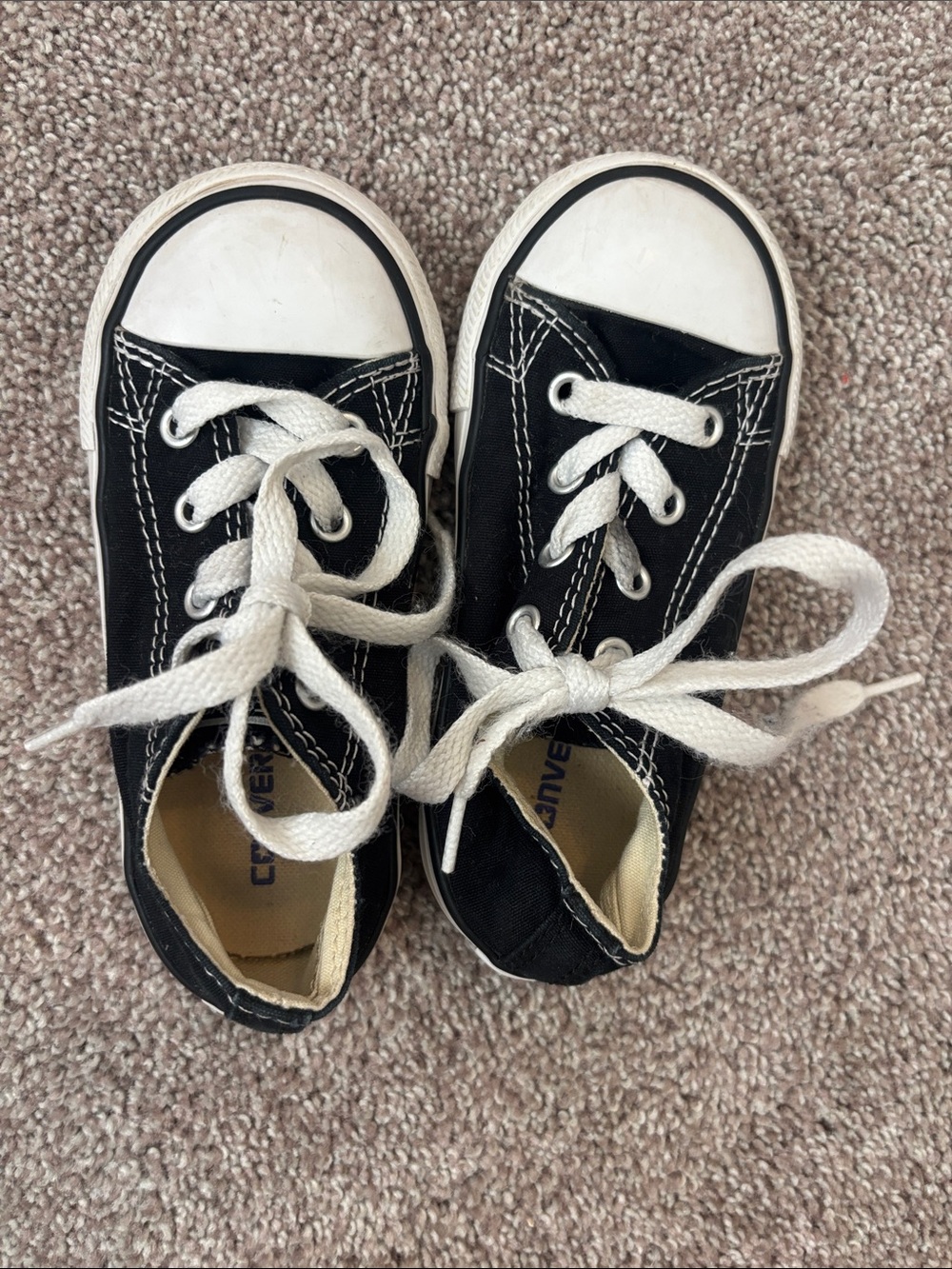 Converse Kids Low Top Sneakers in Black and White